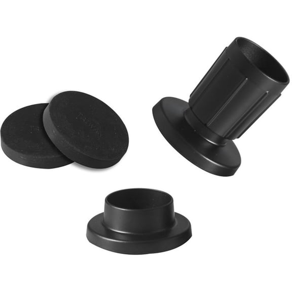 Adjustable Tension Shower Rod Flange - Matte Black