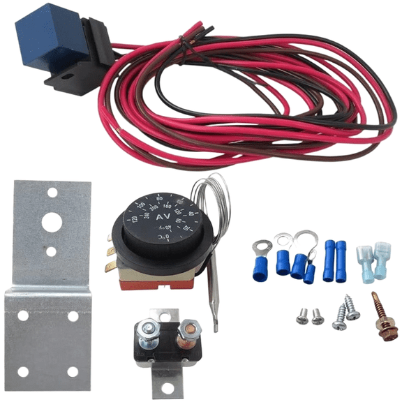 Adjustable Thermostat Temperature Controller For Car Engine Radiator, Copper Cooling Fan, Dual Scale In Celsius And Fahrenheit(A)