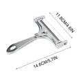 thumbnail image 1 of Adjustable Thickness Cheese Slicer with 4 Replacement Wires, Ergonomic Aluminum Cheese Chipper for Kitchen, Cheddar & Hard Cheese, 3.5 Inch Wide, 1 of 7