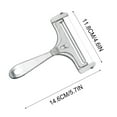 thumbnail image 1 of Adjustable Thickness Cheese Slicer with 4 Replacement Wires, Ergonomic Aluminum Cheese Chipper for Kitchen, Cheddar & Hard Cheese, 3.5 Inch Wide, 1 of 7