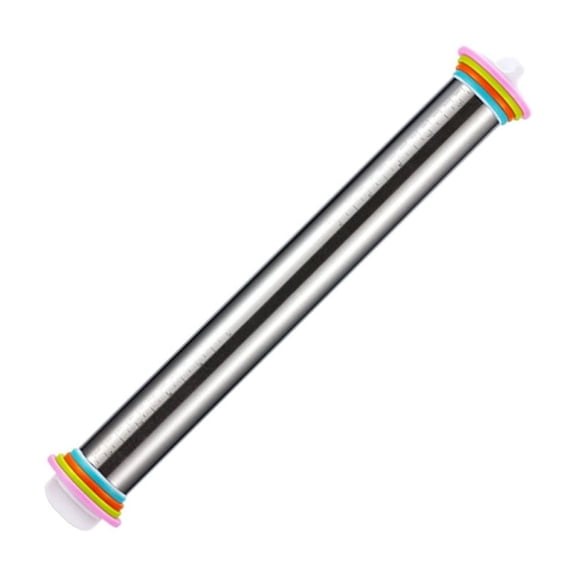 Adjustable Thickness Rolling Pin Stainless Steel Roller For Dough Control Rusts Kitchen Gadget