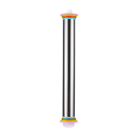 Adjustable Thickness Rolling Pin Stainless Steel Roller For Precise Dough Control Rusts Resistant Kitchen Gadget