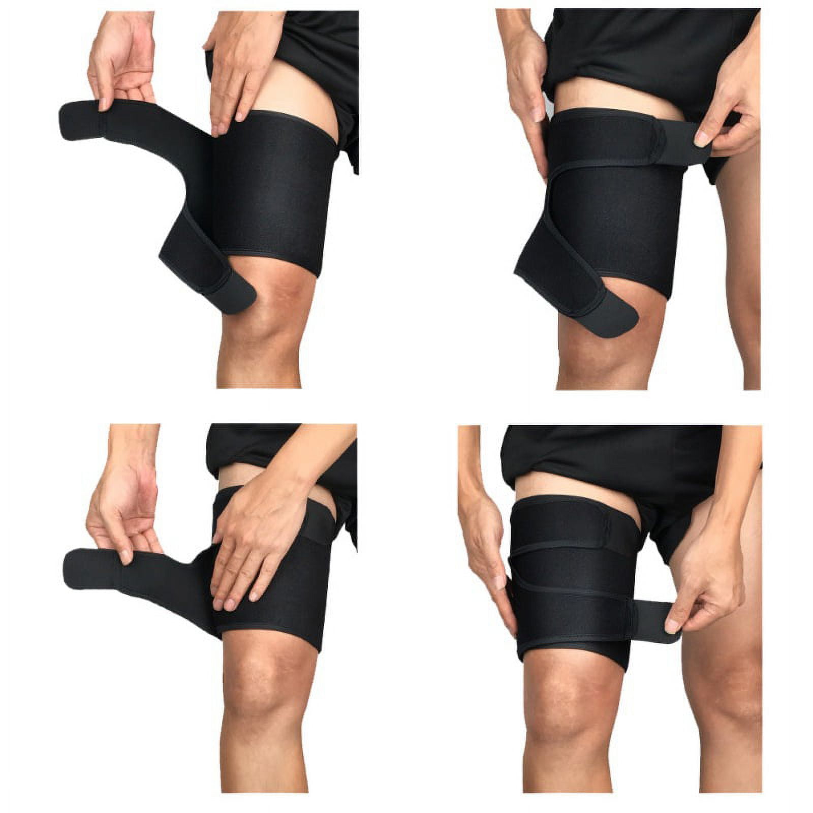 Adjustable Thigh Brace Support, Quadriceps Support and Thigh Wraps for Men  and Women.  
