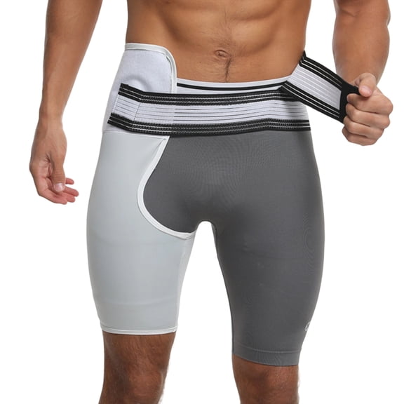 Adjustable Thigh Compression Sleeve with Waist Belt Thigh Bandage Hip Support Brace for Sports Injuries And Daily Use