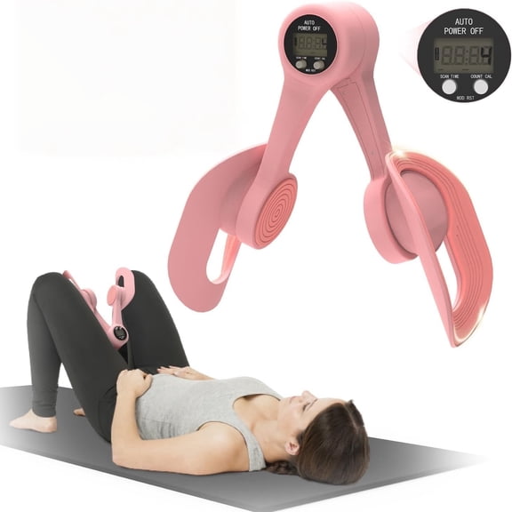 Adjustable Thigh Exerciser with LED Display, Inner Thigh Workout Tool with Resistance Band for Home Fitness, Portable Exercise Equipment for Men and Women