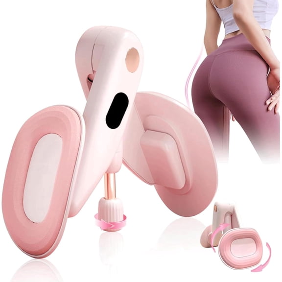 Adjustable Thigh Trainer for Women 15-70 lb Inner Thigh Exerciser Pink | Soft EVA pads and 360 rotating design provide comfortable positioning for thigh, arm, and full-body exercise sessions.