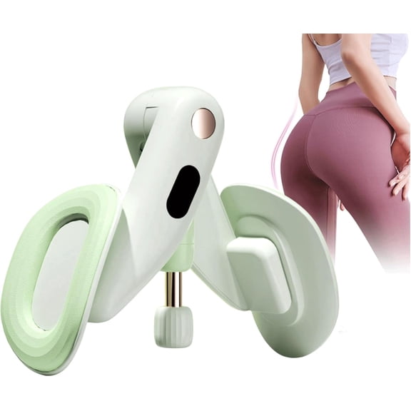 Adjustable Thigh Trainer for Women 15-70LB Inner Thigh Exerciser Green | Compact thigh trainer supports exercises for legs, hips, glutes, chest, back, and arms at home, office, or while traveling.