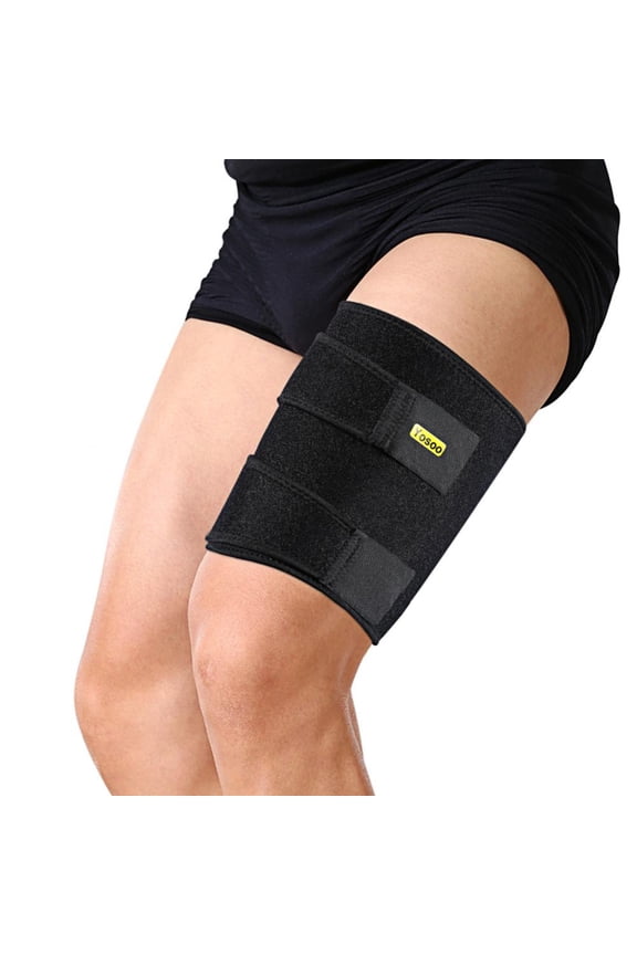 Adjustable Thigh Wrap Neoprene Thigh Compression Wrap Strap Protector Brace Sleeve Fits both Left and Right Leg for Men and Women