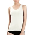 thumbnail image 1 of Adjustable Thin Strap Sleeveless Camisoles Women Removable Stretch Fabric Daily Casual Outfit for Walking Training Reinforced Strap Stitching Tank (Beige,XL), 1 of 3