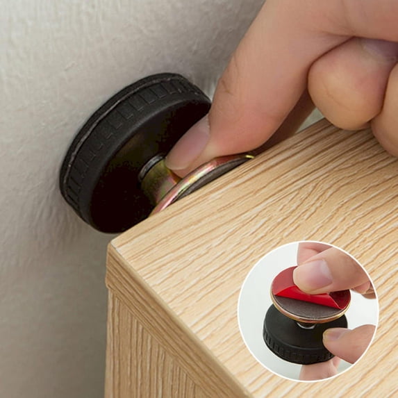 Adjustable Threaded Headboard Stoppers Bumper, Wall Behind Bed Frame Protector, Anti Shake Support Stabilizer Device For Anti Knocking Banging Squeaking (BK2)