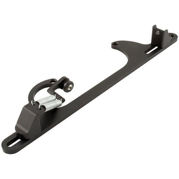 Adjustable Throttle Brackets with Return Springs for Lokar Kickdown, 4150 & Edelbrock Kit, Black Anodized