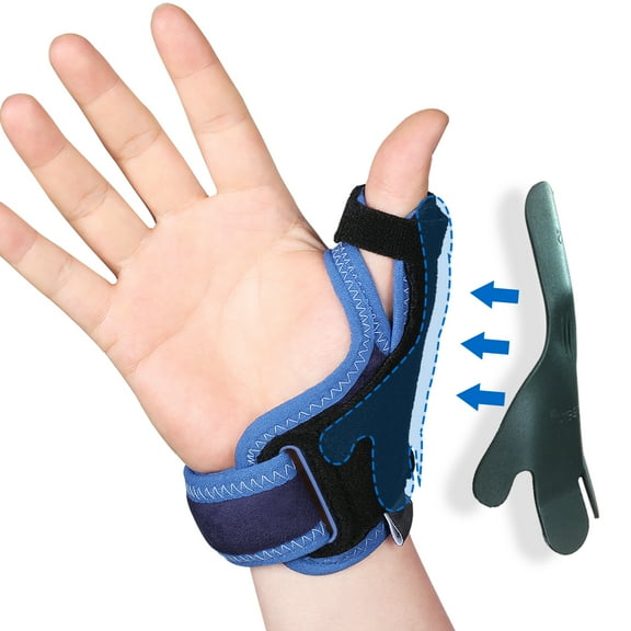 Adjustable Thumb Brace with Strap ,Spica Splint for De Quervain’s Tendonitis, Arthritis, CMC, Pain Relief, Carpal Tunnel &Trigger Thumb Immobilizer,Unisex,Can be Worn on Both Hands(Medium)