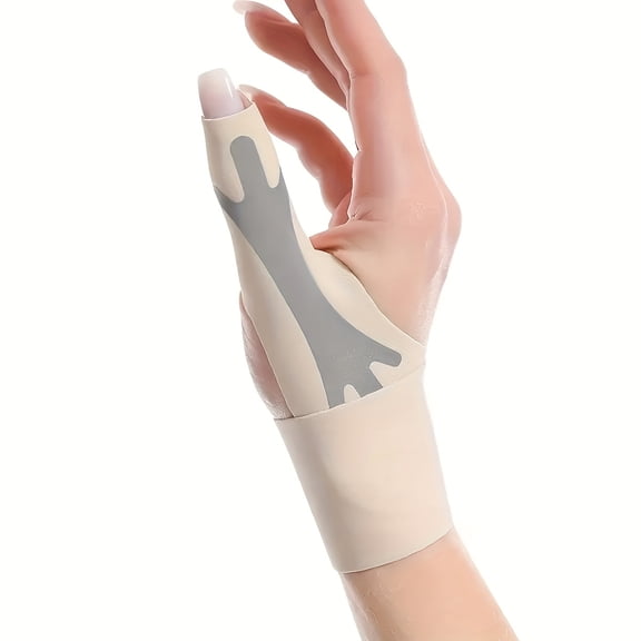Adjustable Thumb Stabilizer for Men & Women, Elastic Support with Splint, Wrist & Thumb Joint Protection for Injury Recovery Right Hand White