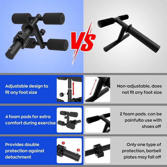 Adjustable Tib Bar, Tibialis Trainer, Tibia Dorsi Calf Raise Machine, Knees Over Toes Equipment for Strengthening Calve, Shin & Ankle, Leg Workout, Fit 2" Weight Plates & All Shoe Size