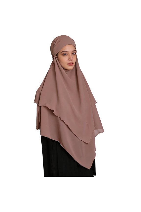 Adjustable Tie Strap Double Layer Polyester Shawl Ethnic Styles Easy Storage Retro Fashion Scarf