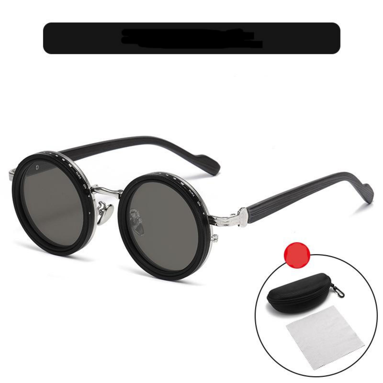 Adjustable Tint Polarized Round Sunglasses For Men ND9 Stepless 1 To 9 Adjustable Tint Polarized Round Sunglasses For Men ND9 Stepless 1 To 9