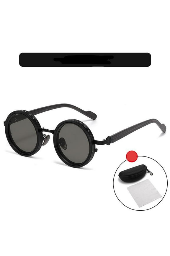 Adjustable Tint Polarized Round Sunglasses for Men ND9 Stepless 1 to 9 Gears Transition Lens Technology Beach Fishing Driving Outdoor Activities Lightweight Shatterproof Eyewear