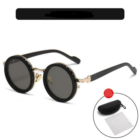 Adjustable Tint Polarized Round Sunglasses for Men ND9 Stepless 1 to 9 Gears Transition Lens Technology Beach Fishing Driving Outdoor Activities Lightweight Shatterproof Eyewear