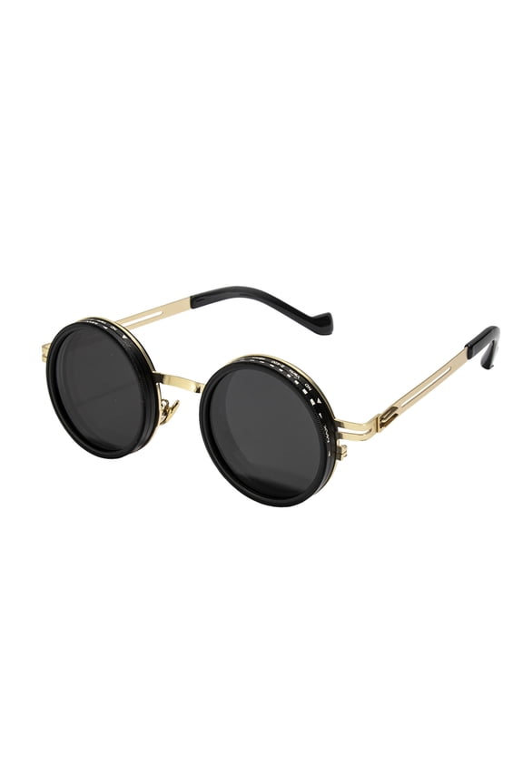 Adjustable Tint Sunglasses Polarized 1 9 Gear Manual Dimming Round Metal Frame ND Filter Shades Glasses Rounded Lenses Beach Eyewear Unisex