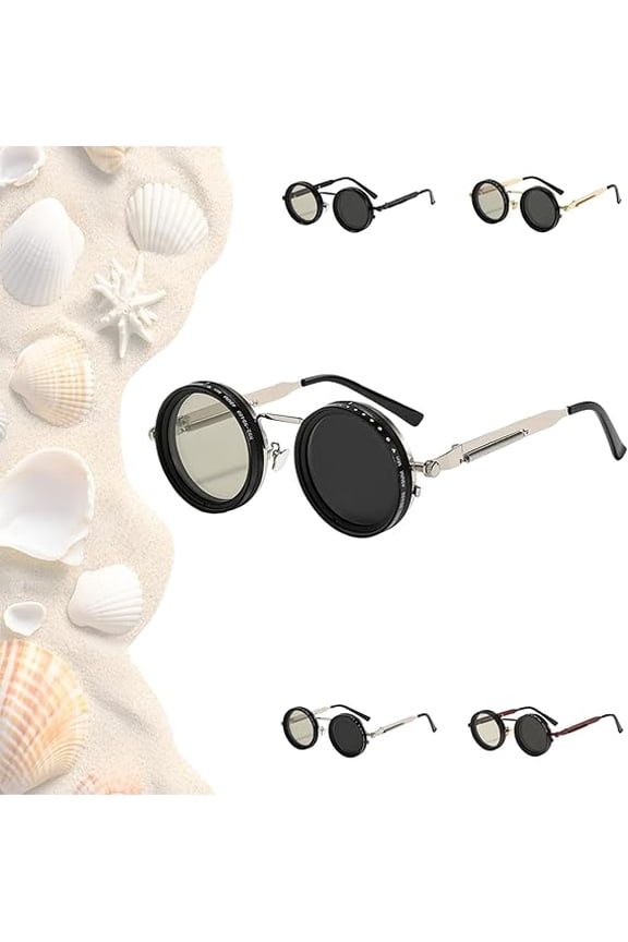 Adjustable Tint Sunglasses Polarized ND Filter with 1-9 Gear Control, 2026 Adjustable Tint Polarized Round Sunglasses