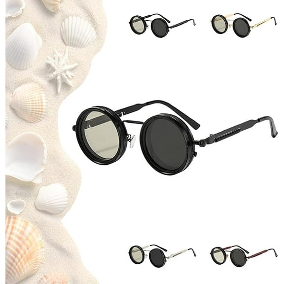 Adjustable Tint Sunglasses Polarized ND Filter with 1-9 Gear Control, 2026 Adjustable Tint Polarized Round Sunglasses