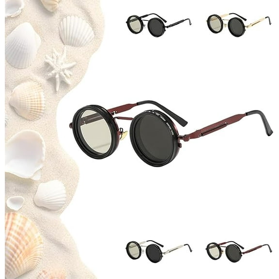 Adjustable Tint Sunglasses Polarized ND Filter with 1-9 Gear Control, 2026 Adjustable Tint Polarized Round Sunglasses