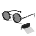 thumbnail image 1 of Adjustable Tint Sunglasses Steampunk Metal Round Polarized Glasses with ND Filter Lenses for Men and Women, 1 of 6