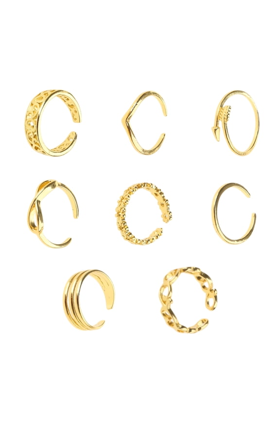 Adjustable Toe Rings for Women Beach Rose Gold Silver Open Toe Set Finger Foot Jewelry