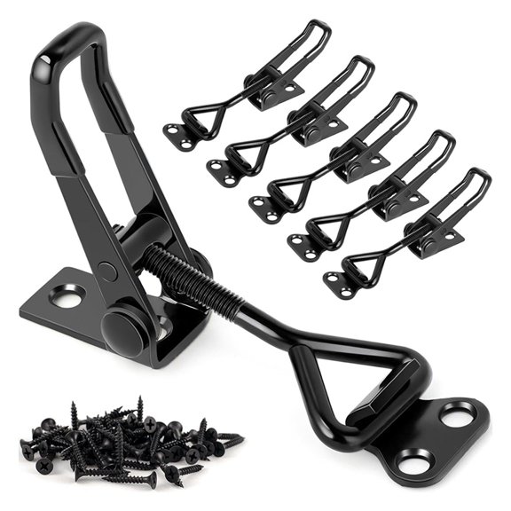 Adjustable Toggle Lock Clamp, 4001-330Lbs Quick Release for BBQ Grill, Tool Box, Trunk 5 Pack