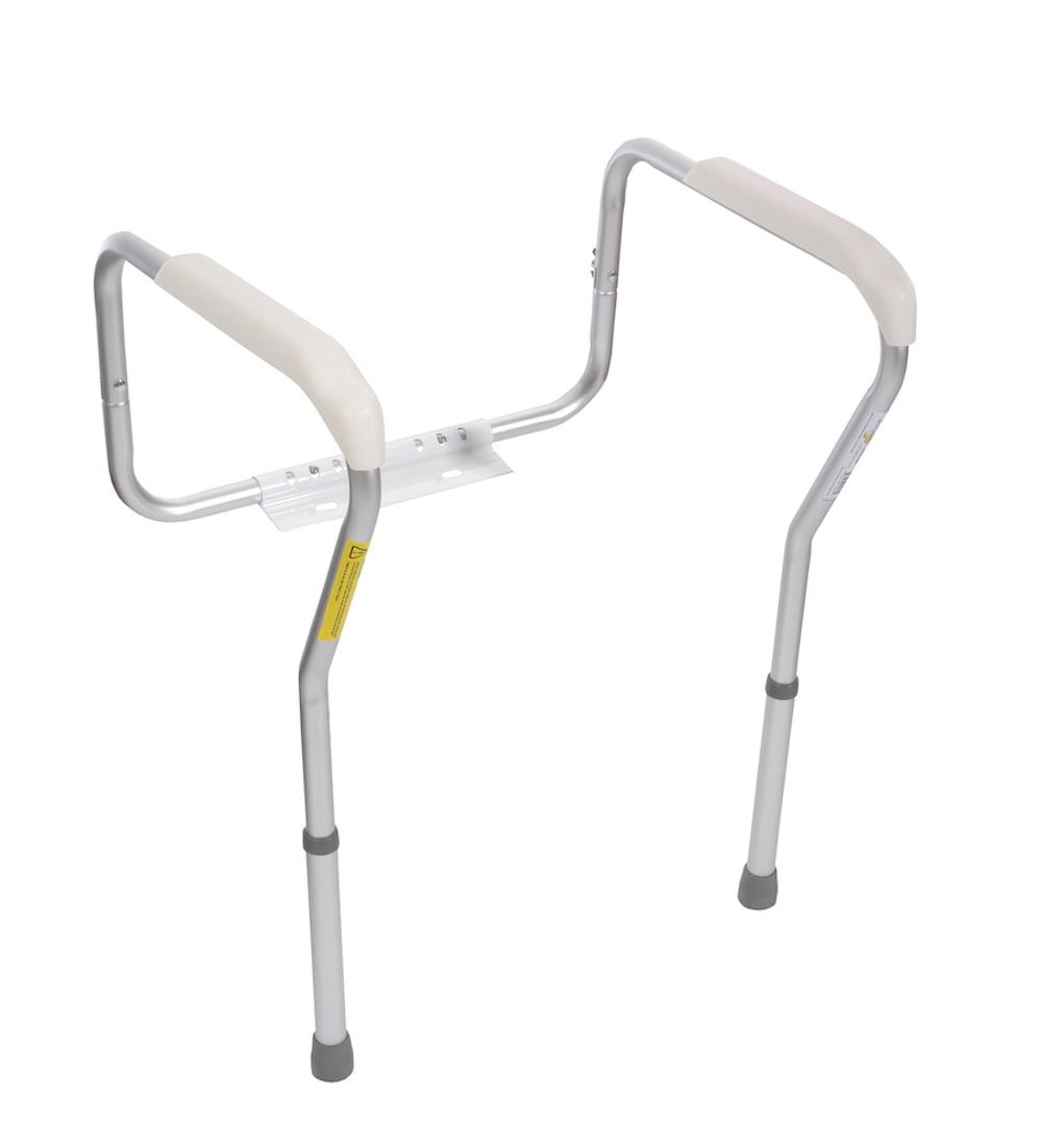 Adjustable Aluminum Toilet Safety Rails with Waterfall Arms