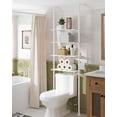 thumbnail image 1 of Adjustable Over The Toilet Storage Shelf, 4-Tier Ample Over Toilet Bathroom Organizer and Storage,Tension Mounted Above Toilet Storage Cabinet for Versatility, Fits 64-113 Inch Heights, White, 1 of 8