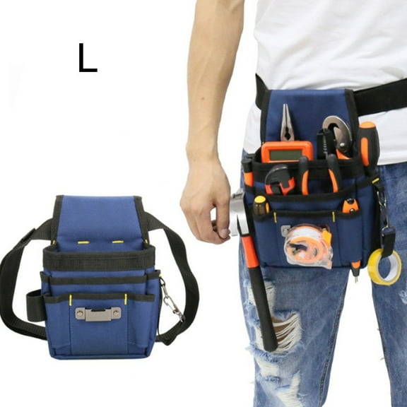 Adjustable Tool Belt Tool Bag Multiple Pockets for Electricians And Carpenters L Blue