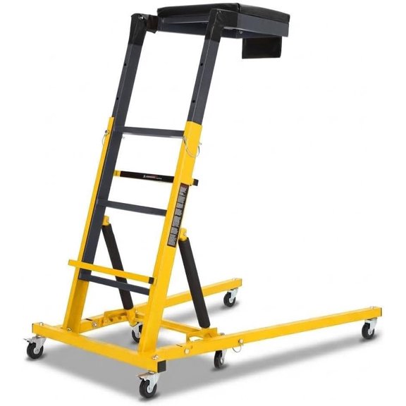 Adjustable Topside Engine Creeper 49.21-68.89 In 400 lb Capacity 6 Swivel Casters Foldable