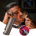thumbnail image 1 of Adjustable Torch Lighter, Windproof Blue Flame Lighter, Refillable Butane Lighter, Mini Flashlight Lighter, Portable Jet Flame Lighter, Camping Outdoor Lighter, 1 of 6