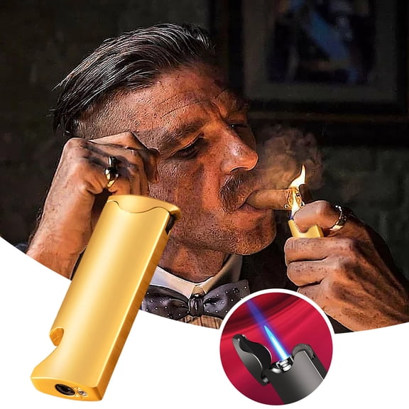 Adjustable Torch Lighter, Windproof Blue Flame Lighter, Refillable Butane Lighter, Mini Flashlight Lighter, Portable Jet Flame Lighter, Camping Outdoor Lighter