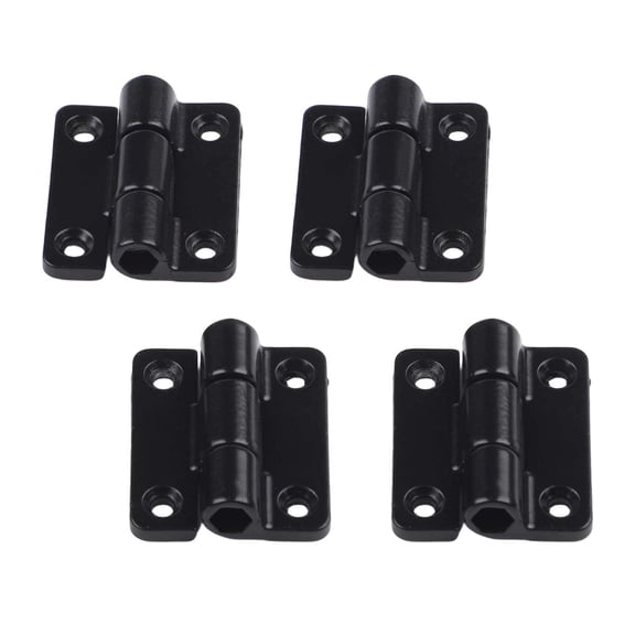 Adjustable Torque Damping Hinge 4-Pack, Zinc Alloy Cabinet Hinge, with 360° Rotation and Positioning Stop,for Furniture Doors for Windows Industrial Cabinets(26x22MM Black)