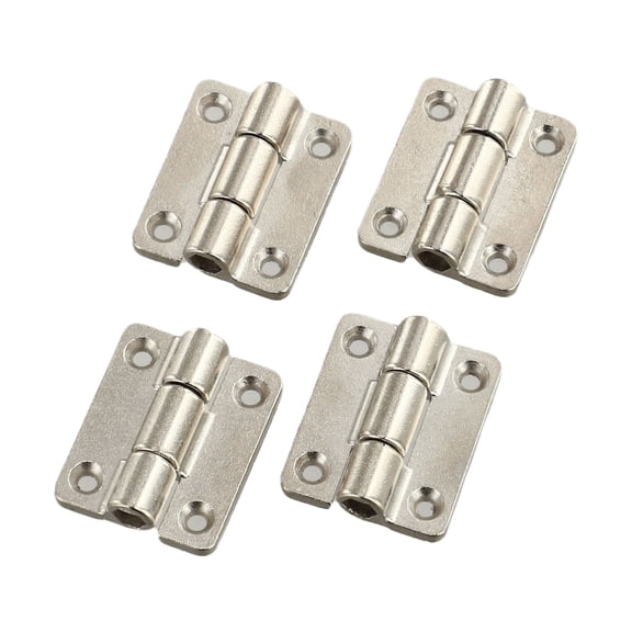 Adjustable Torque Damping Hinge 4-Pack, Zinc Alloy Cabinet Hinge, with 360° Rotation and Positioning Stop,for Furniture Doors for Windows Industrial Cabinets(26x22MM Silver)