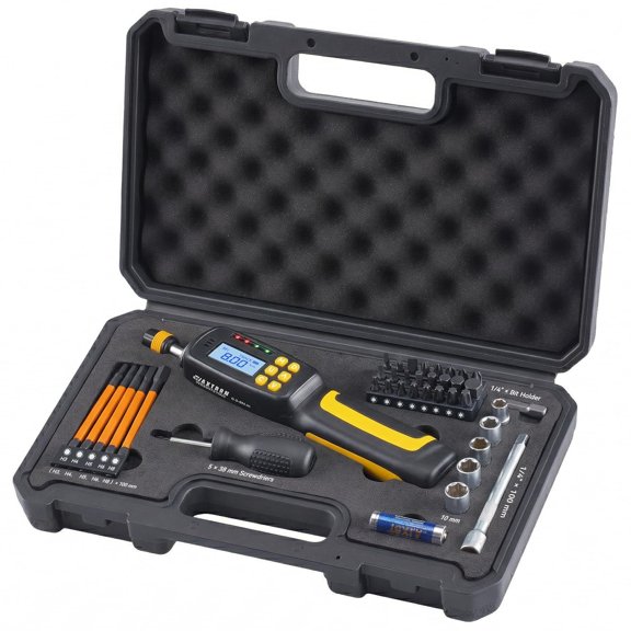 Adjustable Torque Screwdriver, 10-70 in-lb, 13-Piece Inch-Pound Torque Wrench Screwdriver Set, 1/4" Quick-Release Hex Bit Holder, for Bike, Electronics, PC Building & Automotive