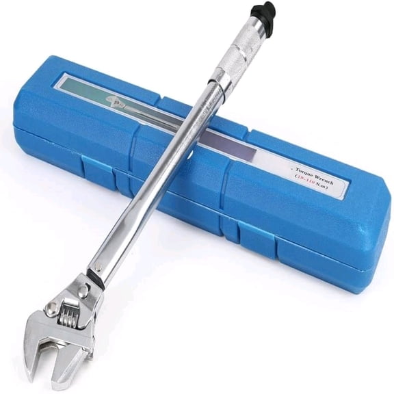 Adjustable Torque Wrench 19 to 110 Nm 43mm Open End Torque Wrench Spanner for HVAC, Car Repair, Bicycle Maintenance (Style 1)
