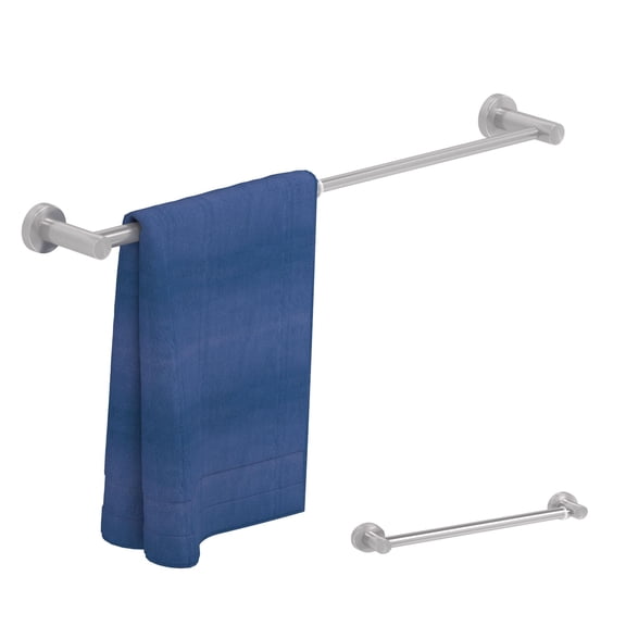 Adjustable Towel Bar, Economical Bathroom Towel Holder Rod from 12 Inch to 22 Inch Single Towel Racks, Wall Mount Towel Rail, Towel Hanger Hook for Kitchen(1 Pack Brushed Stainless Steel)