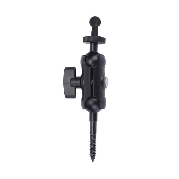 Adjustable Trail Camera Tree Mount with a Locking Two-Joint Arm for Repositioning Compatible Trail Cameras Without Moving the Base