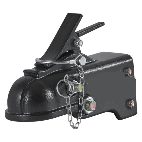 Adjustable Trailer Coupler, 2-5/16" Hitch Ball, 15000 lbs Capacity, Heavy Duty Cast Channel-Mount ,Secure All-In-One Ball Hitch