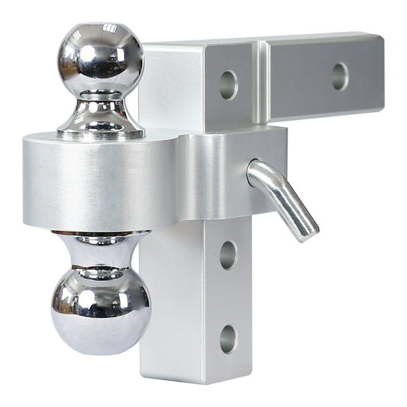 Adjustable Trailer Hitch 2 Inch - 6 Inch Drop Drawbar, 2 & 2-5/16" Ball Mount, Universal Vehicle Compatibility