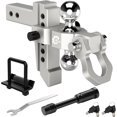 Adjustable Trailer Hitch 2" Receiver 6" Drop Alloy Steel Hitch with