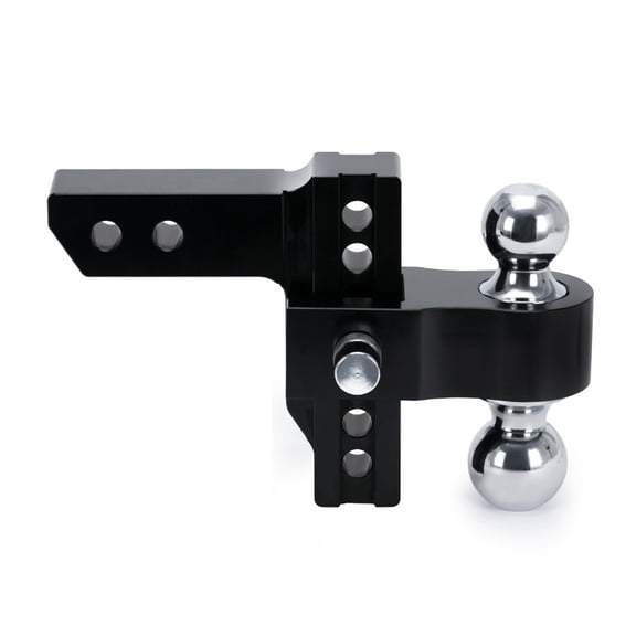 Adjustable Trailer Hitch 2" Receiver 6" Drop/Rise Drop Hitch 12500 LBS Ball Mount 2" 2-5/16" Dual Towing Ball Double Locks ,Easy to Install