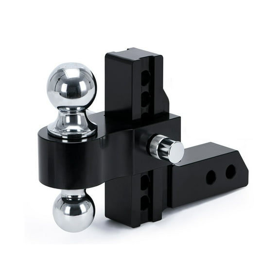 Adjustable Trailer Hitch 2" Receiver 6" Drop/Rise Drop Hitch 12500 LBS Ball Mount 2" 2-5/16" Dual Towing Ball Double Locks ,Easy to Install