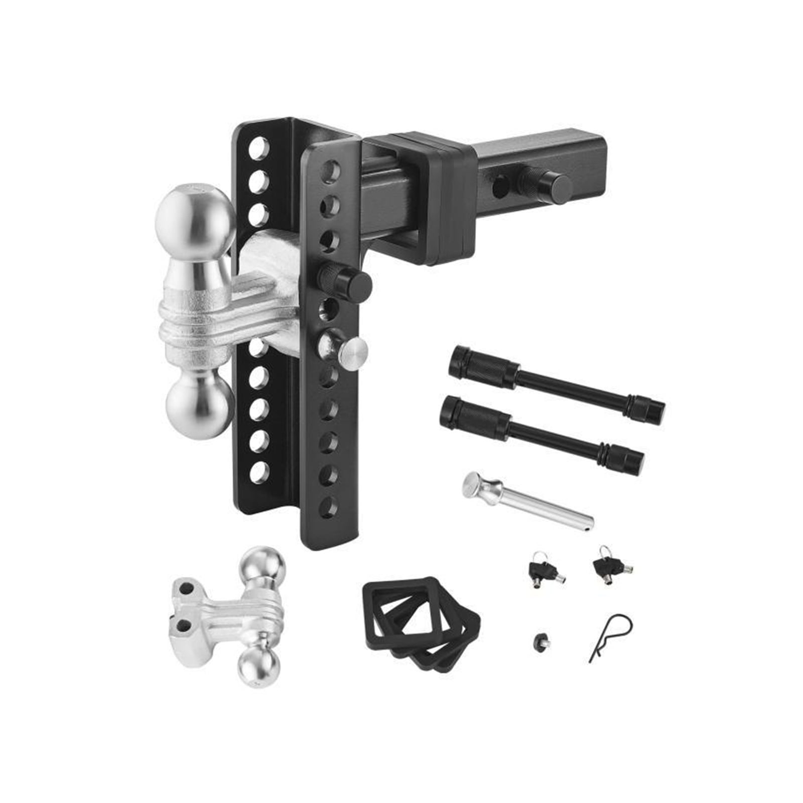 Adjustable Trailer Hitch 6" 8" 10" Drop Double Mount Tow Hitch 2"-5/16 ...