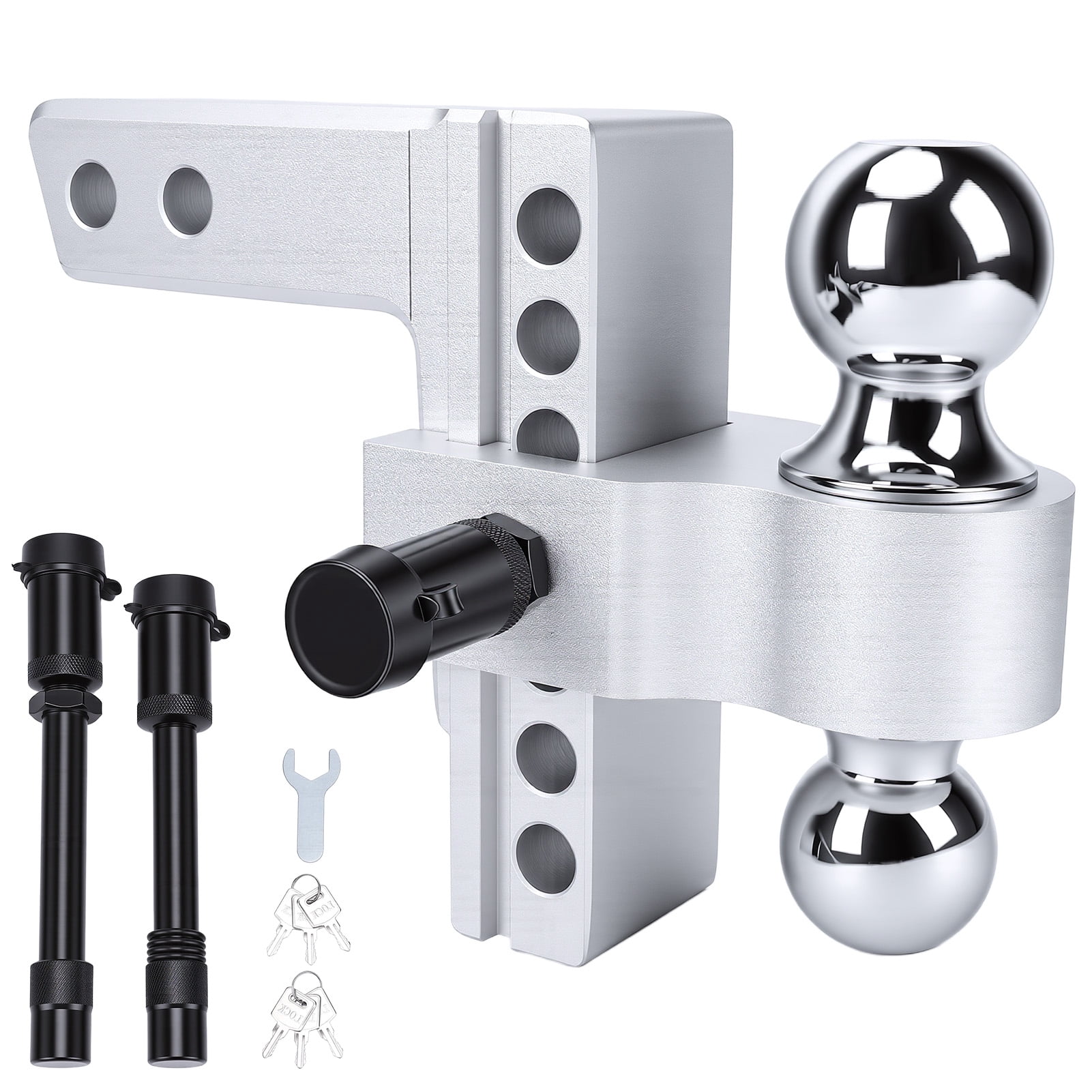 Adjustable Trailer Hitch,Aluminum Drop Hitch Fits 2" Receiver, 6 Inch ...