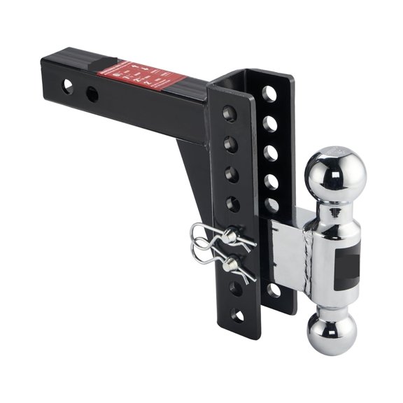 Adjustable Trailer Hitch Ball Mount Fits 2-Inch Receiver, 2'' & 2-5/16'' Dual Balls 12000lbs/8000LBS, 6" Drop/ 6" Rise Drop Hitc ,Dependable Strength