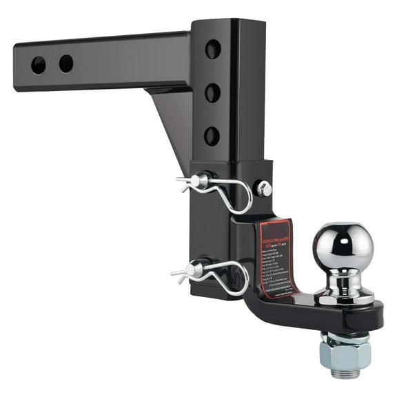 Adjustable Trailer Hitch Ball Mount, Tri-Ball (1-7/8" X 2" X 2-5/16"), Fits 2" Receiver, 5" Rise/Drop Hitch, Hitch For Heavy Dut ,Dependable Strength